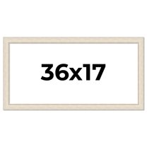 36x17 Frame White Real Wood Picture Frame Width 1.75 inches | Interior Frame Depth 0.5 inches |