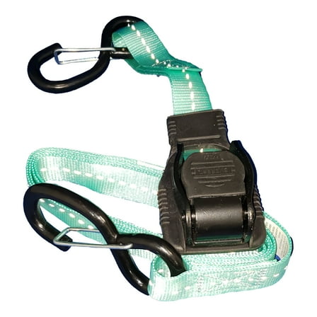 Kuma 1"x6' 300 lb WLL Reflective Tie-Down Cambuckle Strap , with Safety S-Hooks 1-Pack