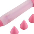 thumbnail image 2 of Bolígrafo de plástico para escribir alimentos, boquillas para crema pastelera para glaseado de galletas (rosa) Likrtyny Libre de BPA, 2 of 9