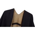 thumbnail image 3 of Poncho Cape Cardigan Ouvert à Franges Imprimé pour Femmes (Série 12-Noir), 3 of 6