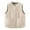 White-19, variant on HTNBO Women's Fuzzy Sherpa Fleece Vest Casual Reversible Plaid Sleeveless Warm Jacket Button Down Winter Outerwear