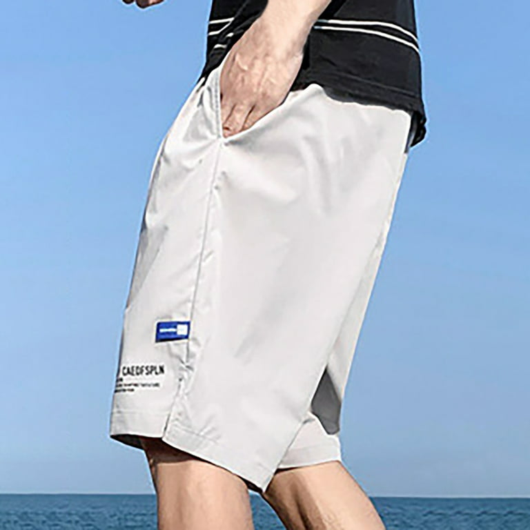 Hvyesh Swim Trunks for Men Big and Tall Elastic Wiast Beach Shorts