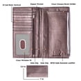 thumbnail image 2 of Men's Leather Long Wallet, RFID Blocking Slim Wallet with Long Bifold Credit Card Holder for Men, 2 of 5