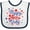 White and Navy, variant on Inktastic Happy 4th of July in Red and Blue with Stars Boys or Girls Baby Bib