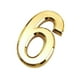 thumbnail image 4 of 2 piezas de señales de número de dirección de puerta, oro numérico, autoadhesivo casa habitación edificios número dígito 6 7 placas BLESIY Número de puerta, 4 of 8