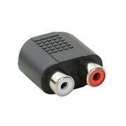 3.5mm Female To Double Female Audio Adapter 1 Female Aux Jack To 2RCA Male Jack