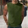 thumbnail image 2 of Mens Tops Summer Sleeveless Ribbed Knitted Tank Top T Shirt Beach Workout Muscle Undershirt Casual Lightweight Basic Vest T Shirts Outdoor Gym Fitness Tank Tee T Shirts, 2 of 6