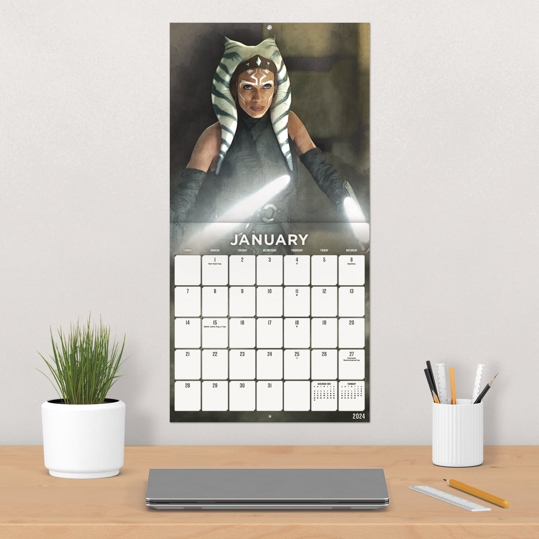 Trends International 2024 Star Wars: The Mandalorian Wall Calendar
