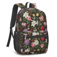 thumbnail image 2 of Pioneer Flower Floral Print Pattern 17" School Backpacks for Teens,Waterproof Oxford Fabric,S-Shape Padded Straps for School,Travel,Hiking,Camping, 2 of 5