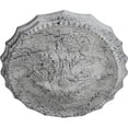 thumbnail image 3 of Ekena Millwork 16 7/8"W x 11 3/4"H x 1 1/2"P Oxford Ceiling Medallion, Hand-Painted Ultra Pure White Crackle, 3 of 5