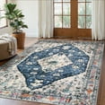 thumbnail image 3 of Lahome Decor 5'x7' Area Rug for Living Room,Machine Washable Non Slip Inside Floor Mat,Vintage Rug,Low Pile Lightweight Vintage Rug for Bedroom Dining Room Office Farmhouse,Purple, 3 of 9