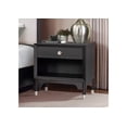 thumbnail image 3 of Modern 3pc Bedroom Set Black Color Queen Size Bed w/ Storage Drawers 2x Nightstands Upholstered HB, 3 of 8