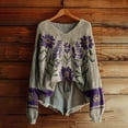 thumbnail image 4 of Bovemsi Sweaters for Women Cozy Knitted Pullover Sweater Fashion Long Sleeve V Neck Blouse Winter Warm Layer Top Daily Going Out Shirts Fall Sweaters, 4 of 4