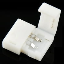 ABI 10x 8mm 2-pin Solderless Clip-on Coupler Connector for 3528 LED Strip Light (10-Pack)