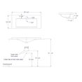 thumbnail image 2 of EAGO BH002 White Ceramic 40"x19" Rectangular Drop In Sink, 2 of 6