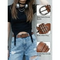 thumbnail image 2 of Maikun Women Belts Rivets Belts for Jeans Pants Dresses Studded Brown Belt Women, 2 of 7