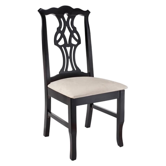 Fauteuil Chippendale en Noir