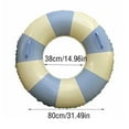 thumbnail image 2 of Children Inflatable Swimming Pool Buoyancy Rings Water Boating Rowing Practicing Aid Circle for Indoor Gym Seaside Party Blue Stripe Size 100 with Handle, 2 of 9