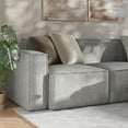 thumbnail image 3 of BizChair Luxury Modular 4 Piece Sectional Sofa, Gray, 3 of 13