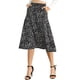 thumbnail image 1 of Falda midi de una línea con estampado floral para mujer Faldas vintage de gasa de verano Negro XL, 1 of 6