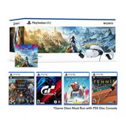 Restored PlayStation VR2 Horizon Call of the Mountain bundle plus 4 Non-Scary Game: Gran Turismo 7, No Man's Sky, Tetris Effect, Tennis On-Court, & Cleaning Cloth - PlayStation 5 PSVR2 - Refurbished