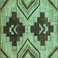 thumbnail image 1 of Ahgly Company Indoor Square Oriental Light Blue Modern Area Rugs, 6' Square, 1 of 4