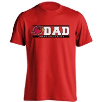 Lamar University Cardinals Dad Proud Parent Short Sleeve T-Shirt