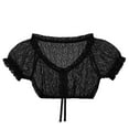 thumbnail image 4 of TAIAOJING Dirndl Blouse for Women underwire lace vest elegant Dirndl lace for oktoberfest Blouse Shirt, 4 of 5