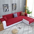 thumbnail image 2 of L Shape Sofa Slipcover Reversible Sectional Couch Cover Chaise Lounge Cover Furniture Protector Cover,Medium Size,Red, 2 of 10