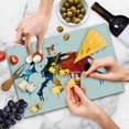thumbnail image 4 of Abstract Cutting Board, Safari Wild Life Animal with Colorful Print on Buuterflies Art, Decorative Tempered Glass Cutting and Serving Board, Large Size, Multicolor, by Ambesonne, 4 of 4