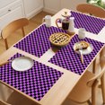 thumbnail image 5 of Purple Black Plaid Placemats Set of 4 Farmhouse Rustic Abstract Checkered Place Mats Indoor Wipeable Table Mats Washable Cloth Dining Table Placemats for Kitchen Holiday Party Home Decor 13x19 Inch, 5 of 9