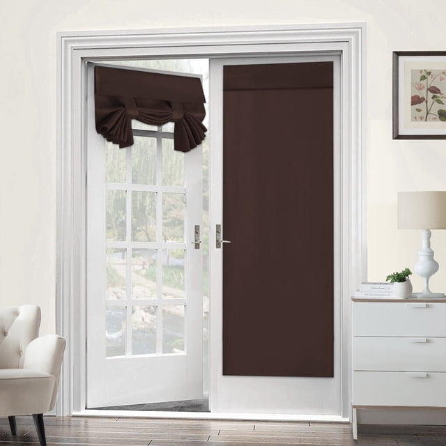 Advancent Cortina opaca de poliéster, portátil, autoadhesiva, a prueba de sol, cancelación de ruido, aislamiento térmico, cortinas decorativas para Sombras de ventana Marrón Advancent HA073349-02