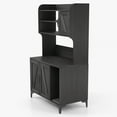 thumbnail image 3 of Towallmark Cat Litter Box Enclosure with Shelves, Litter Box Enclosure, Hidden Litter Box Furniture, Sturdy Cat Washroom Storage, Indoor Cat House Furniture,Black, 3 of 7