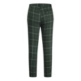 thumbnail image 4 of HomeGardon Mens Pants Black Houndstooth Pattern Pants Men Slim Fit Fashion Button Zipper Closure Plaid Casual Pencil Pants Trousers,XXXL, 4 of 4