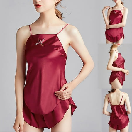 

Women s Lingerie Sexy Nightwear Spaghetti Strap Nightgown Babydoll Chemise Fragarn