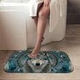 thumbnail image 4 of 1pc Wolf with Dreamcatchers Absorbent Non-Slip Bathroom Thickened Flannel Rug Decor,Soft,Quick Drying,Suitable For Indoor/outdoor Use,Bathrooms,Bedrooms,Kitchens,Terrace,Laundry Rooms,16"x24", 4 of 9