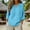 Blue, variant on Linen Tops for Women Trendy Summer 3/4 Sleeve V Neck Cotton Lightweight T Shirts Loose Fit Plain Casual Tops Light Green L