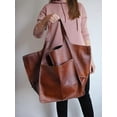 thumbnail image 3 of Bolso de mano para mujer, de piel sintética, tipo cubo, tipo cartera, tipo cartera, estilo hobo, de diseñador, para el trabajo., 3 of 5