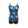 thumbnail image 5 of DHFJKG High Waisted Tankini Sets For Women 2 Piece Swimsuits Floral Tropical Print Swim Tank Top With Shorts Bottom Tummy Control Holiday Beachwear, 5 of 6