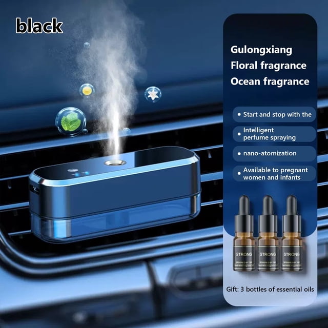 Uklsqma Car Mounted Intelligent Spray Perfume Air Purifier 30Ml | Aldehyde Removal | Atomized Fragrance Diffuser | Adjustable Aroma Control | Car Interior Decoration | Freshens Breath | Auto A