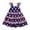 Blue2, variant on HEVRJEWJD Kids Star Pattern Independence Day Dress, Flutter Sleeve A-Line Casual Party Dress for Festival and Daily Wearing White 6-7 Years