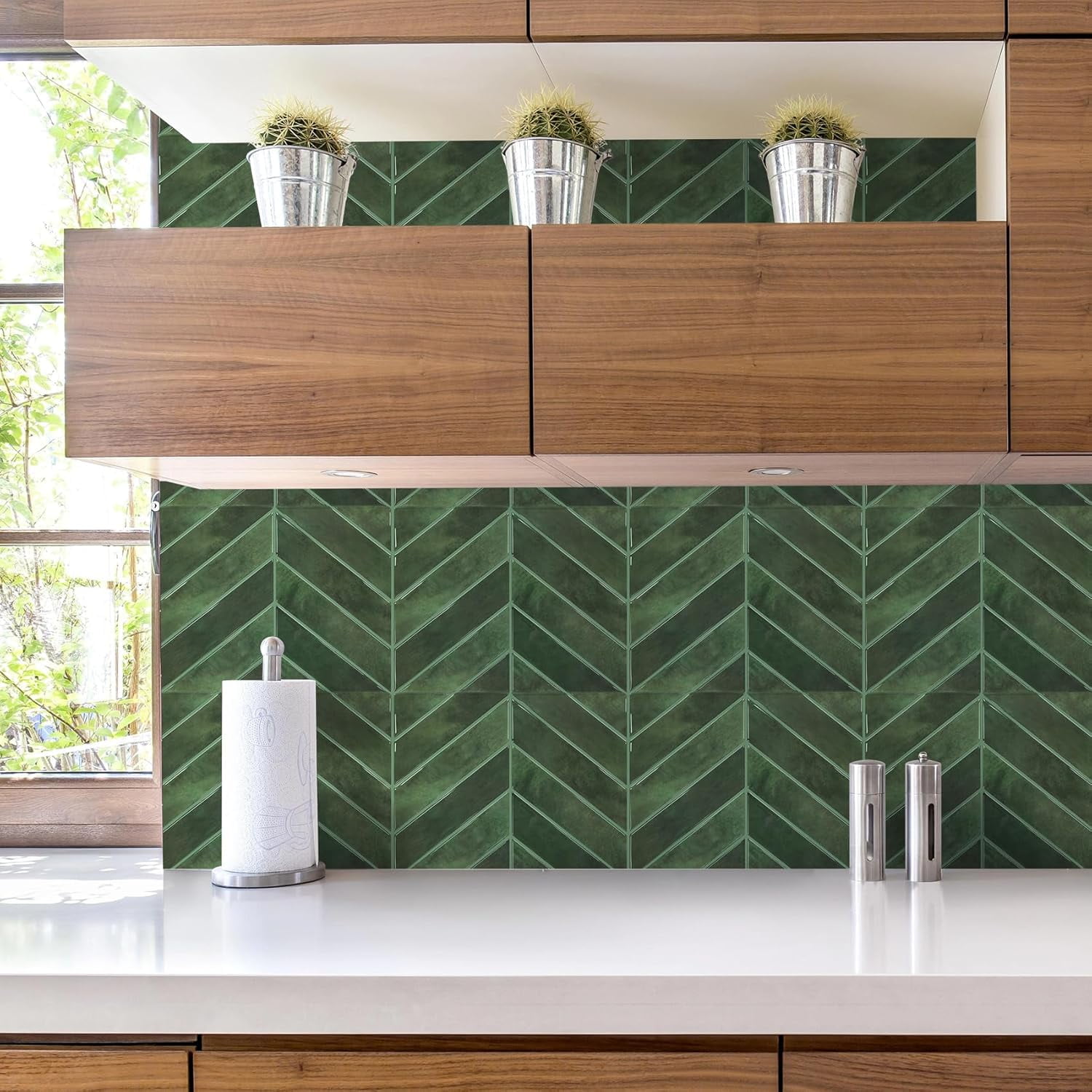FLOLEOPA Peel and Stick Backsplash - 20 Sheets of 11.4" x 9" - 3D Adhesive Peel and Stick Tile Backsplash for Kitchen, Bathroom, Wall Tile