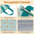 thumbnail image 4 of Pioneer Flower Floral Print Pattern Insulated Lunch Bag for Women & Adults,Large Portable Soft Cooler Lunch Bag,Thermal Food Storage Tote with Pearl Cotton,8.66L,8.75x5.75x9.5 Inch, 4 of 6