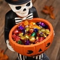 thumbnail image 7 of Outdoor Halloween Decor Skeleton Candy Bowl Statue, Resin Pumpkin Dish 11 Inch Top Hat Bow Tie for Porch Yard Entryway Table Centerpiece, 7 of 7
