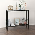 thumbnail image 2 of Henn&Hart 36" Blackened Bronze Metal/Glass Console Table, 2 of 9