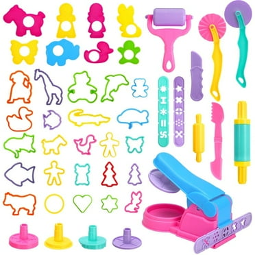 LUIISIS 46PCS Dough Tools Set for Kids Ages 3-8, Playdough Accessories Kit with Rolling Pin, Cutters, Non-Toxic Toddler Toys for Birthday, Christmas Gifts (Boys & Girls)