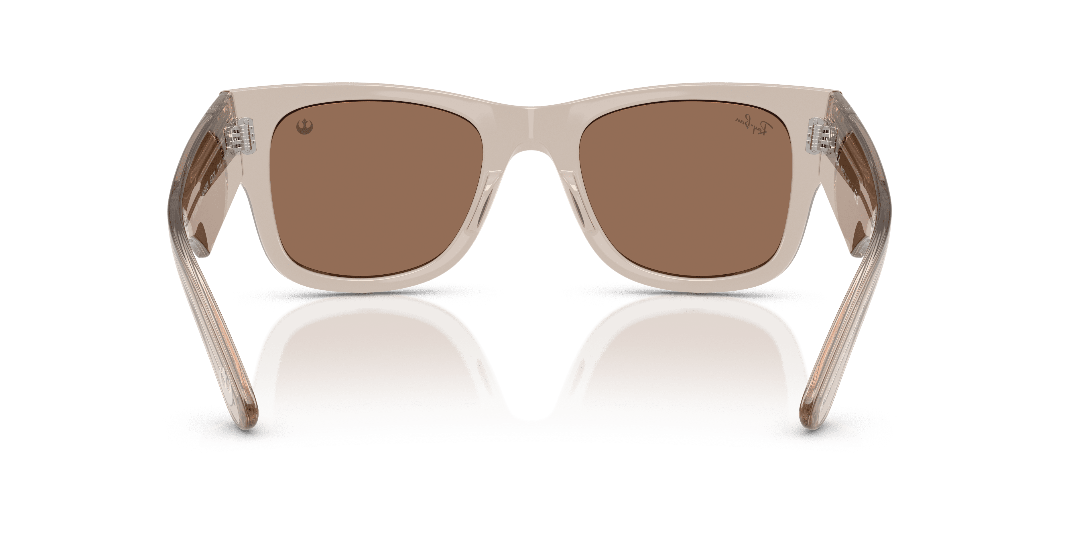 Ray-Ban Star Wars The Rebel Alliance Mega Wayfarer Sunglasses, Transparent Light Brown/Dark Brown, Size 51