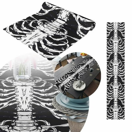

Halloween Decorations Table Flag Halloween Skeleton Print Bedroom Dining Room Banquet Outdoor Decoration Polyester Antependium Flash Deal