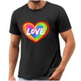 thumbnail image 4 of Cxenplz Mens Tshirt Cotton Tie Dye Heart Tops Print Tee Short Sleeve Tee Tops, 4 of 4