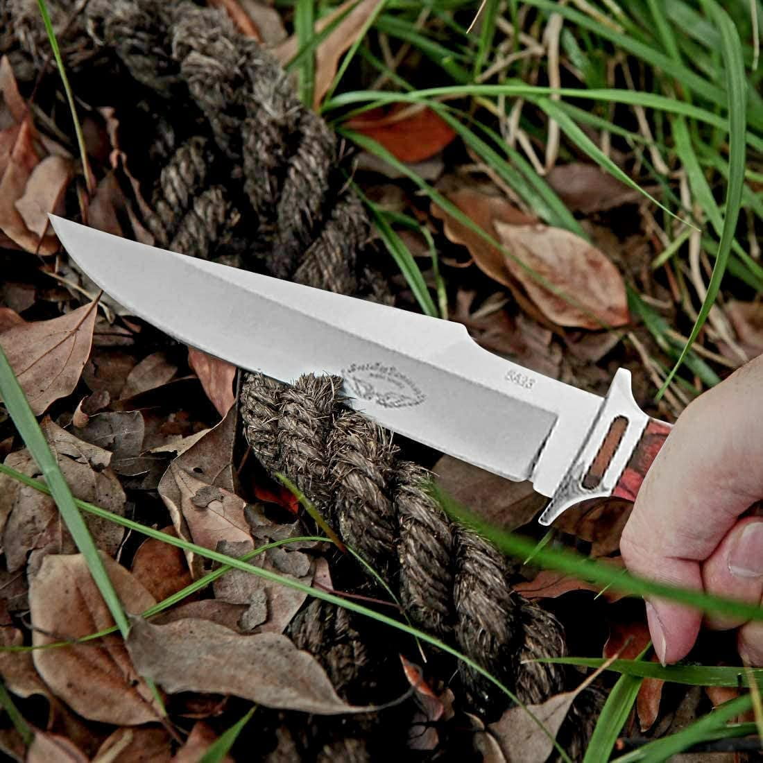 Buy Best.Buy.Damascus1 Hunting Knife, Redwood Damascus Steel Handmade